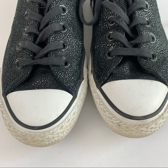 Converse Textured Black Lace Sneaker Shoes 7 - Picture 4 of 12